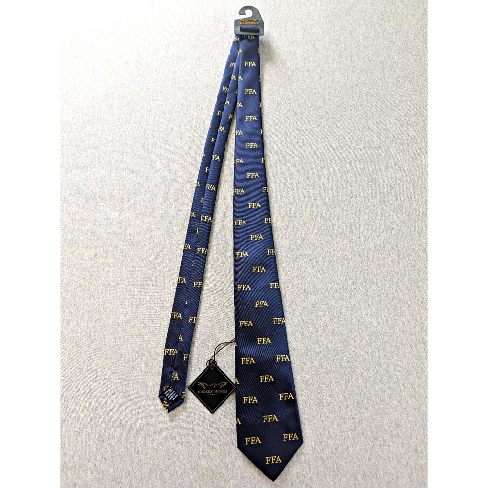 Eagles Wings FFA Logo Blue Yellow Woven Polyester Mens Standard/Classic Tie